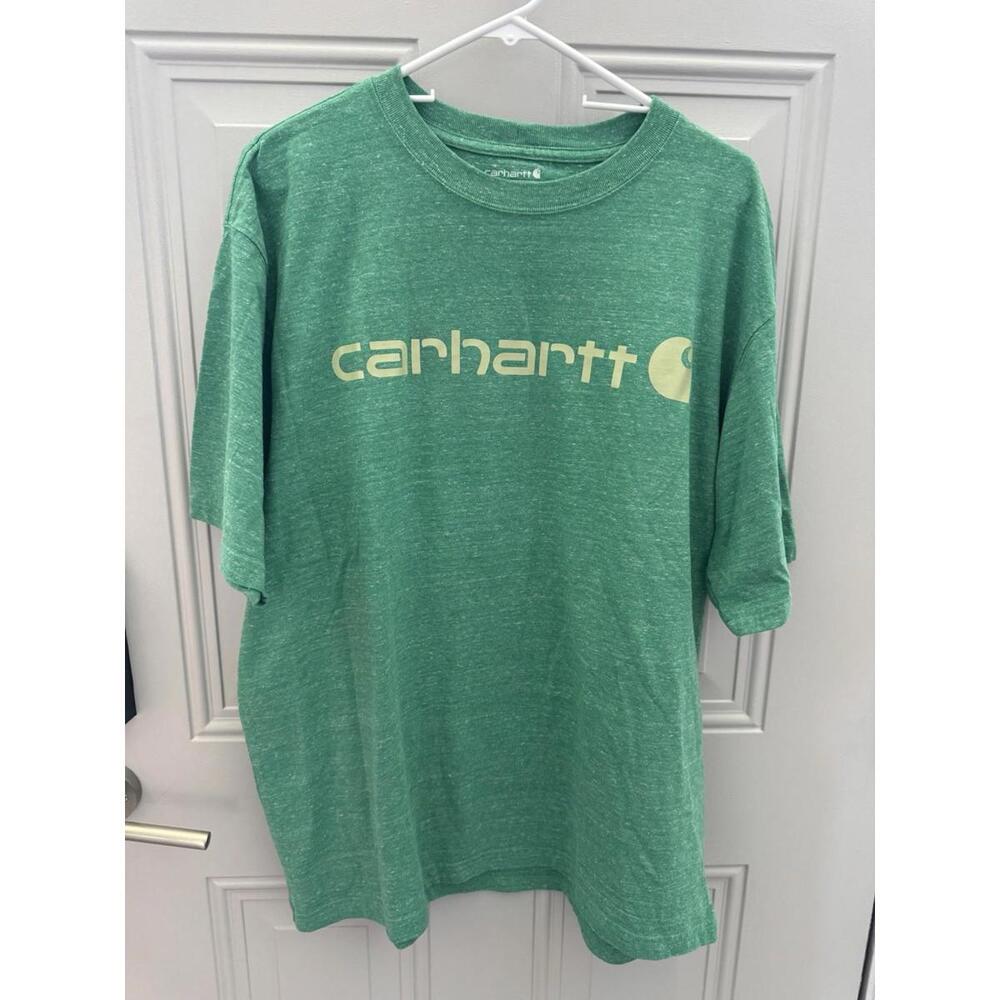 Carhartt Men's Loose Fit T-Shirt Size Large Heathered Green Short Sleeve